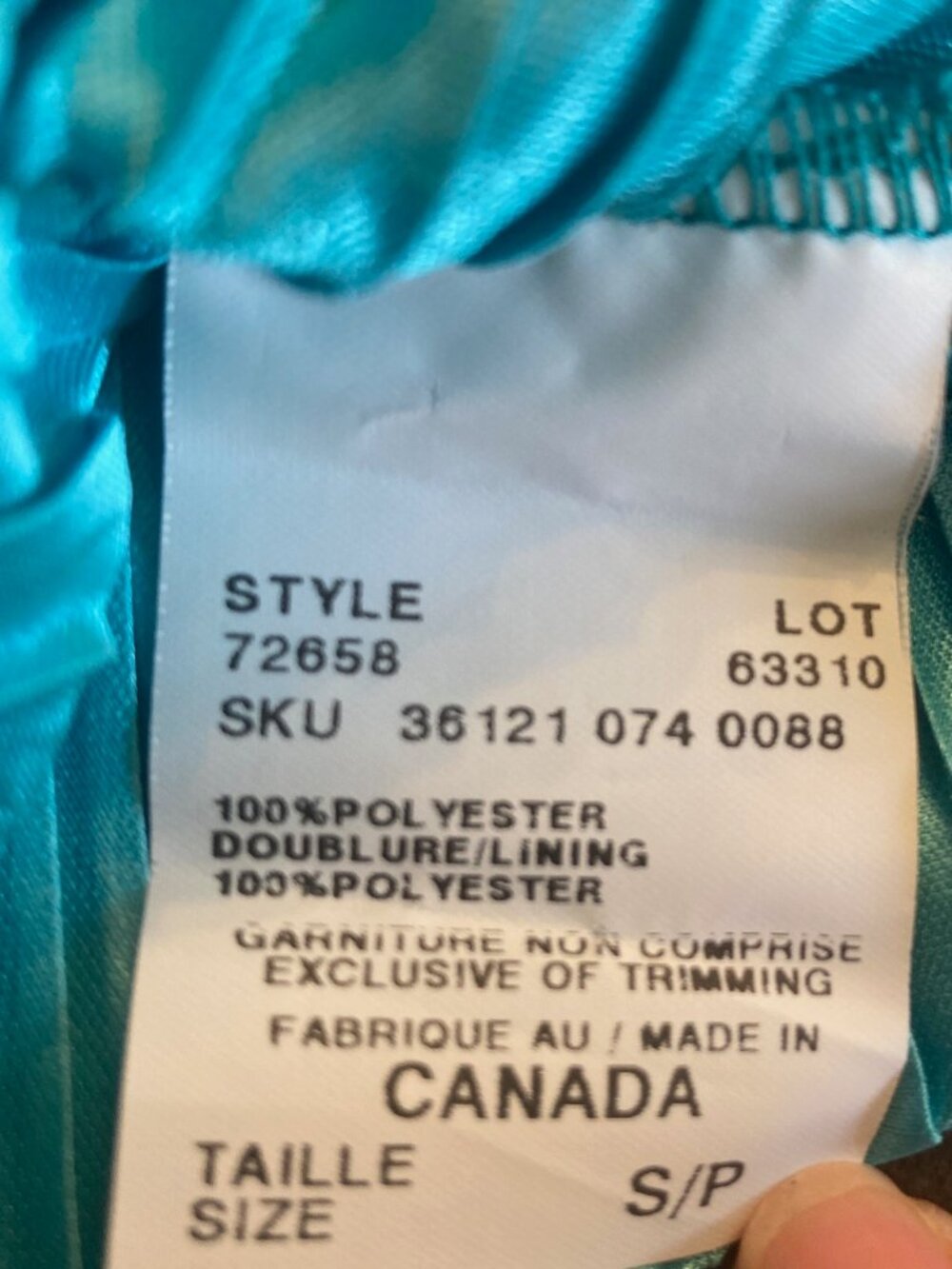 VTG Le Chateau Teal Pleated Cami Blouse Beaded Y2K Made in Canada S - Picture 9 of 16